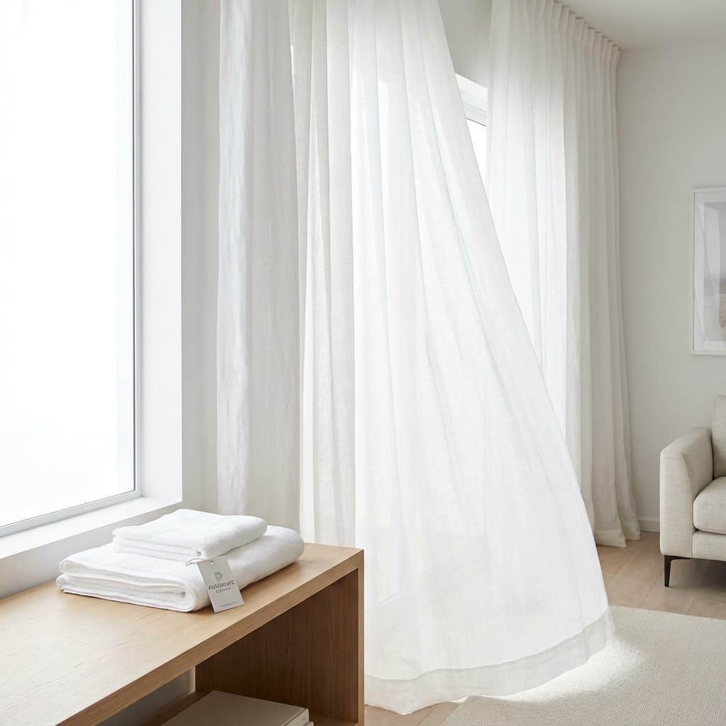 Cortinas limpas e renovadas